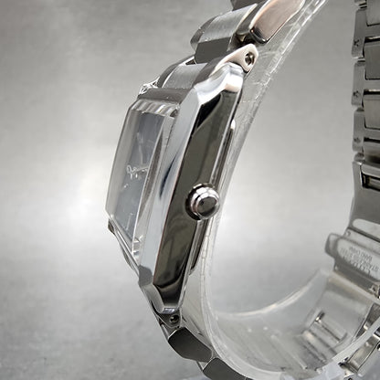 Citizen EcoDrive Tank Watch Women 22mm MOP Dial Silver Tone Rectangle Runs2
