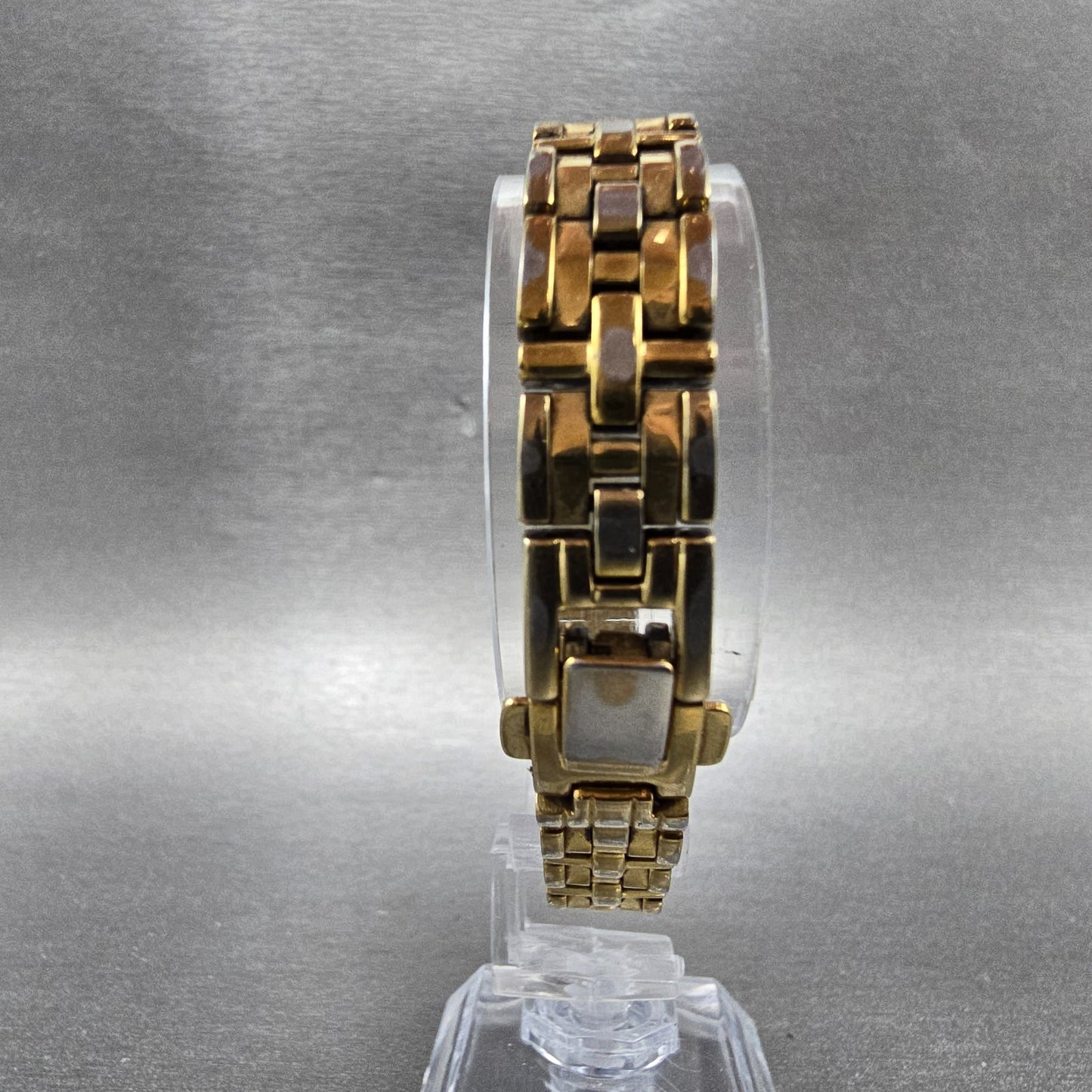 Citizen Eco-Drive Tank Watch Women 15mm White Dial Gold Tone G620-S028728 Runs7