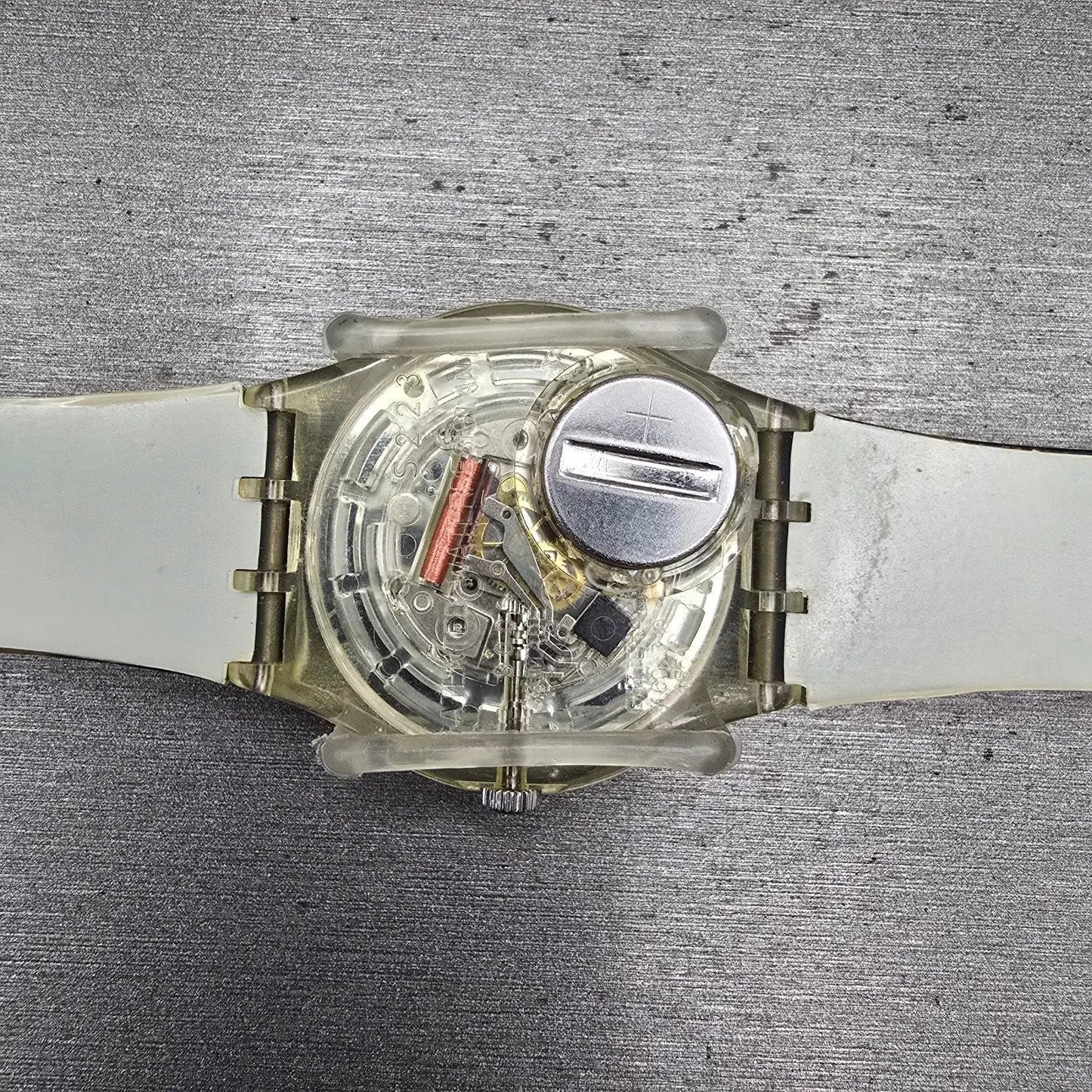 Swatch Gent MY NEXT HOLIDAYS Watch Men 34mm Blue Dial Clear Case GK383 New Batt12