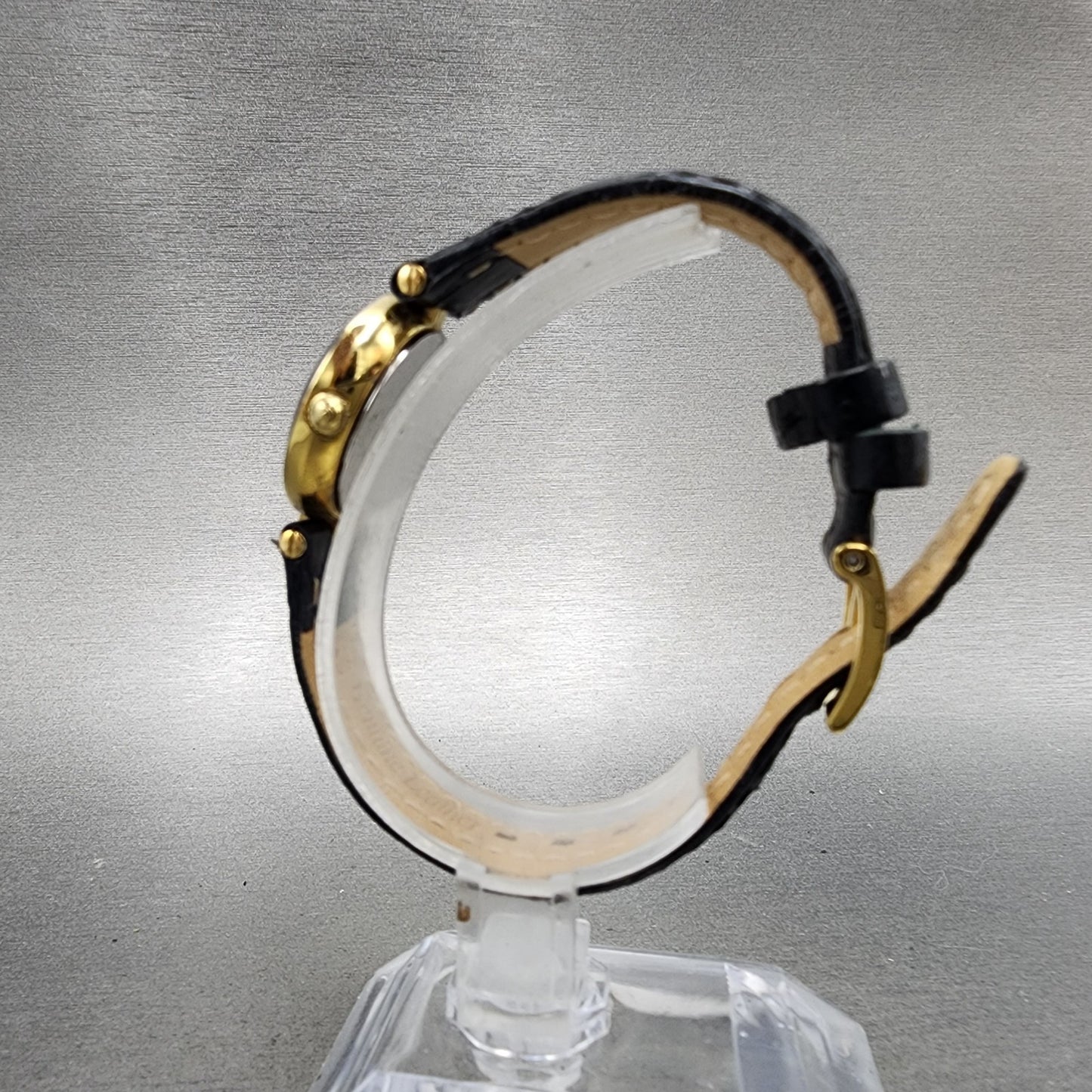 Rado Florence Watch Women 23mm Black Dial Gold Tone Oval 153.3695.2 New Battery6