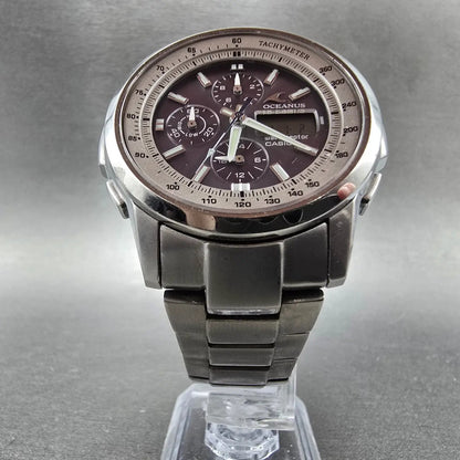 Casio Oceanus OCW-500TDJ Watch Men 45mm Blue Dial Titanium Daydate Round Solar6