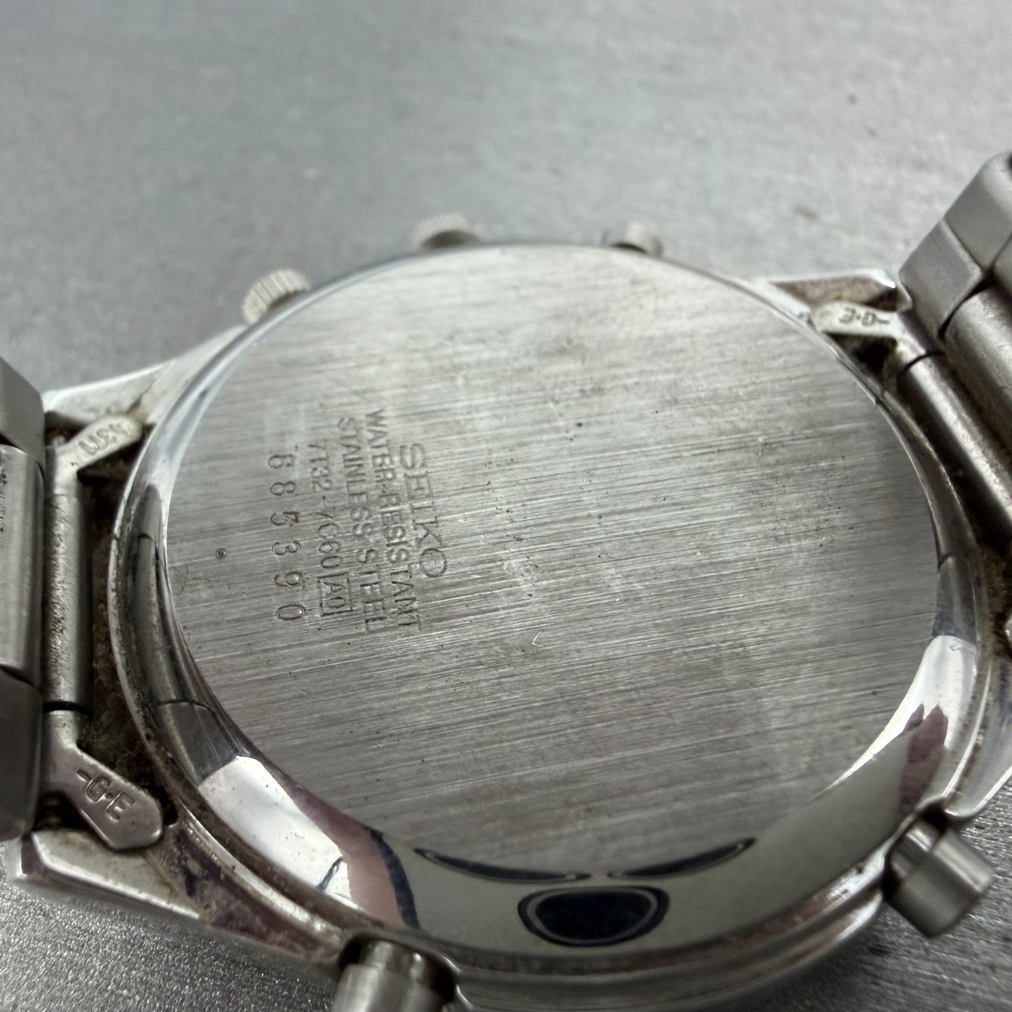 Seiko Chronograph Watch Men 39mm White Dial Steel Date Alarm Panda New Battery9