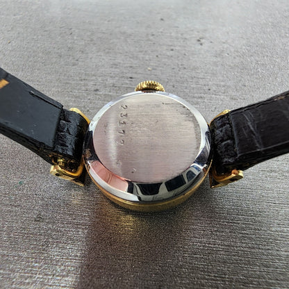Hamilton Watch Women 17 mm Silver Dial Gold Plated Manual Wind Runs VTG9