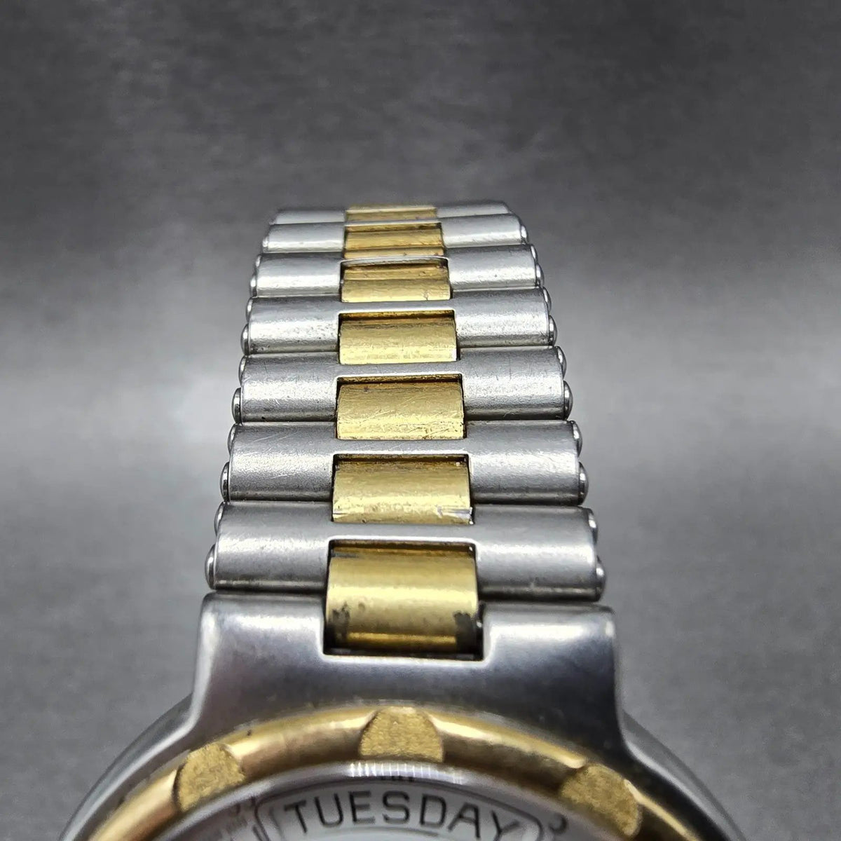 Longines Conquest Watch Men 33mm White Dial Two Tone Daydate  PARTS5