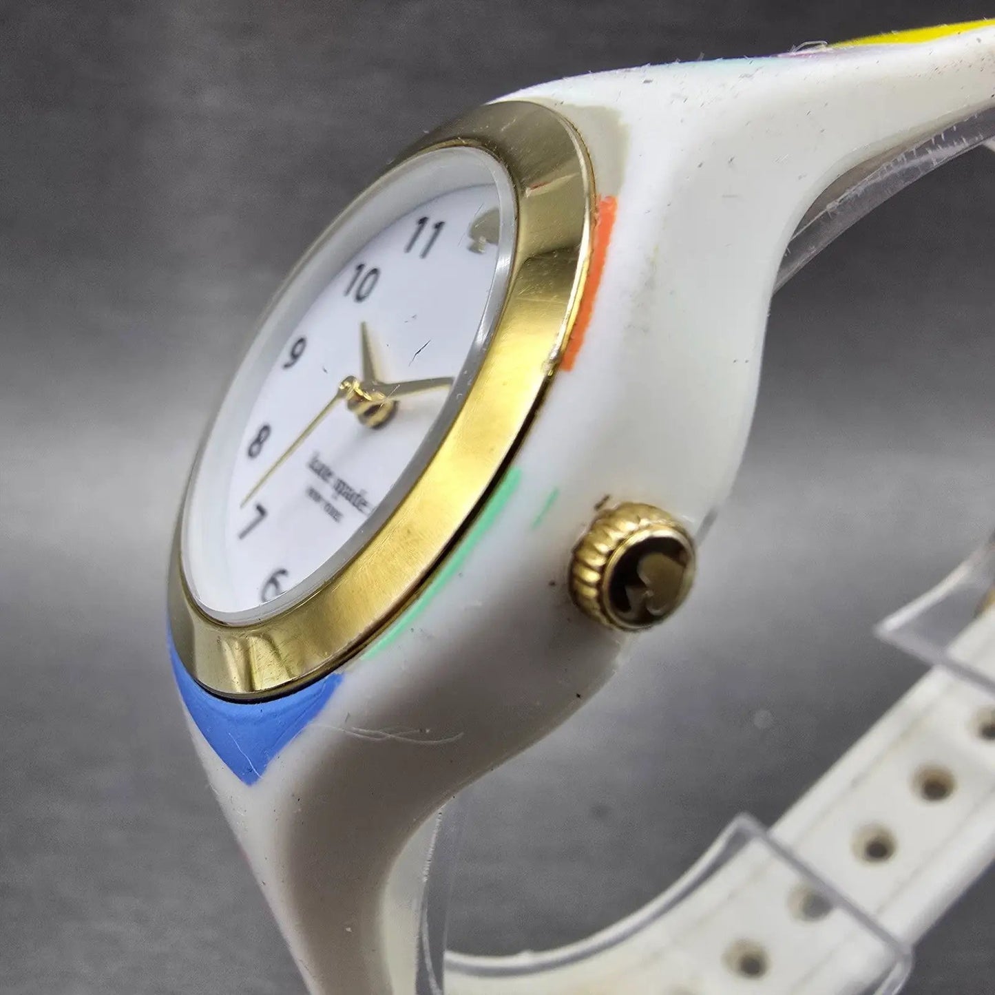 Kate Spade Rumsey Watch Women 31mm White Dial White Case Round New Battery B2