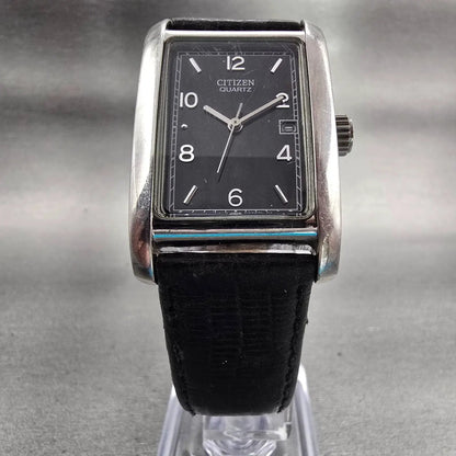 Citizen Watch Men 26mm Black Dial Silver Tone Date 1012-S72731 New Battery5