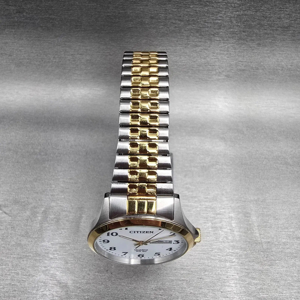 Citizen Watch Men 38mm White Dial Gold Tone Daydate G102-S114331 New Battery4