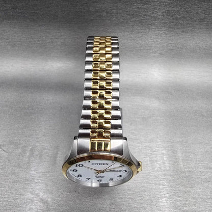 Citizen Watch Men 38mm White Dial Gold Tone Daydate G102-S114331 New Battery4