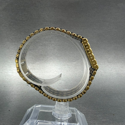 Longines Tank Watch Women 17mm Black Dial Black & Gold Tone 5724 New Battery8