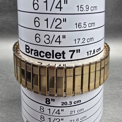 Seiko Tank Watch Men 25mm Gold Dial Gold Date Rectangle 5Y32-5129 New Battery9