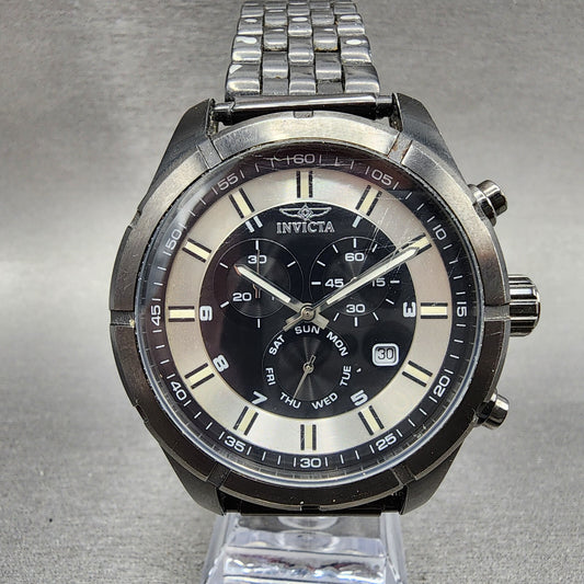 Invicta Specialty Chronograph Watch Men 45mm Black Dial Black 12149 PARTS0