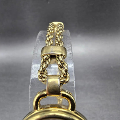 Citizen Eco-Drive Watch Women 23mm Champagne Dial Gold Oval B023-S021995 Works4