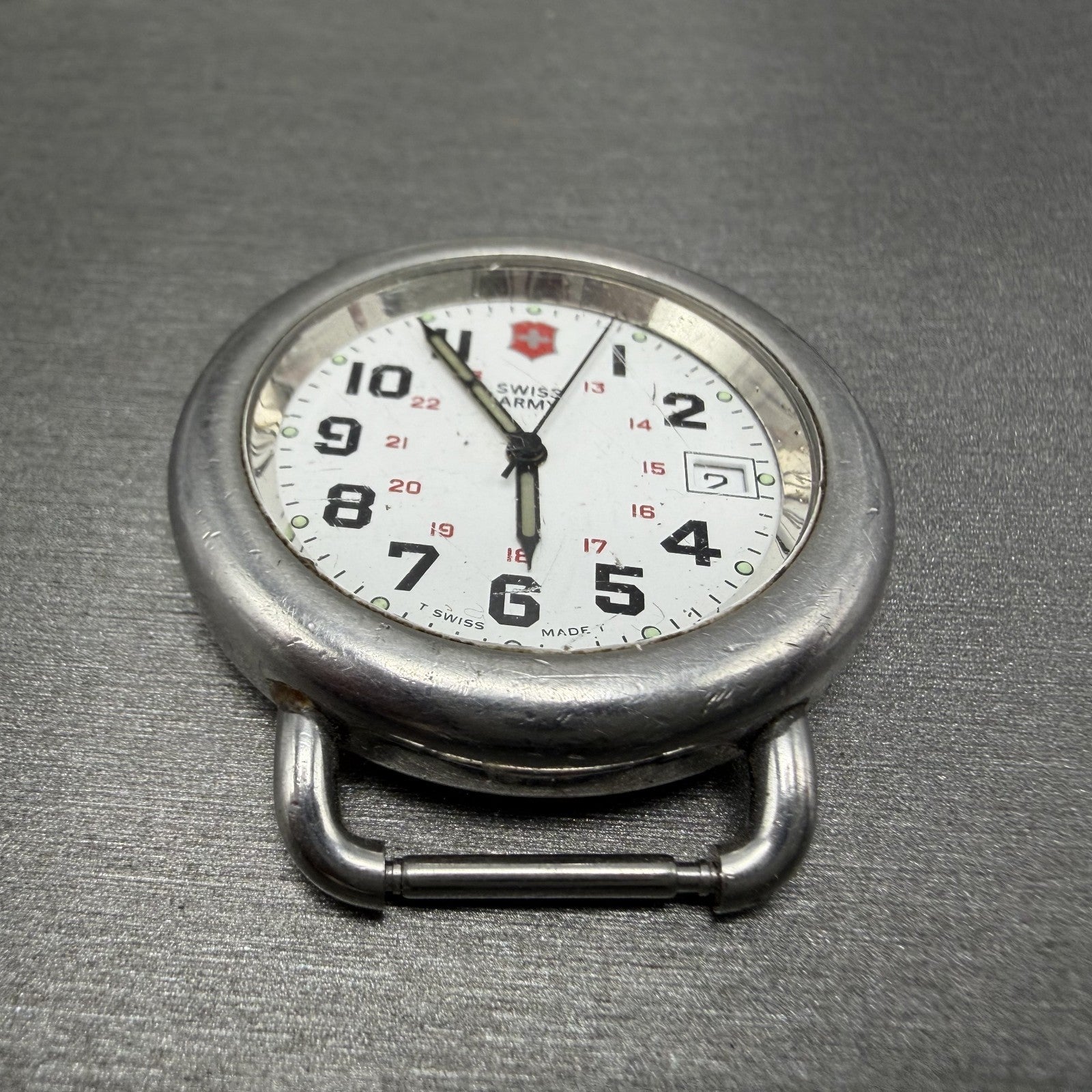 Victorinox Swiss Army Calvary Watch Men 37mm White Dial Steel NO CASEBACK PARTS3