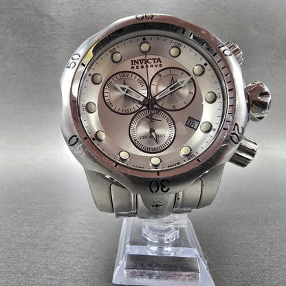 Invicta Venom Reserve Chronograph Watch Men 52mm Silver Dial Steel 5730 New Batt5