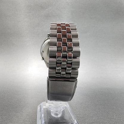 Seiko Automatic Watch Men 38mm Blue Texture Dial Steel Daydate 6309-601A Runs