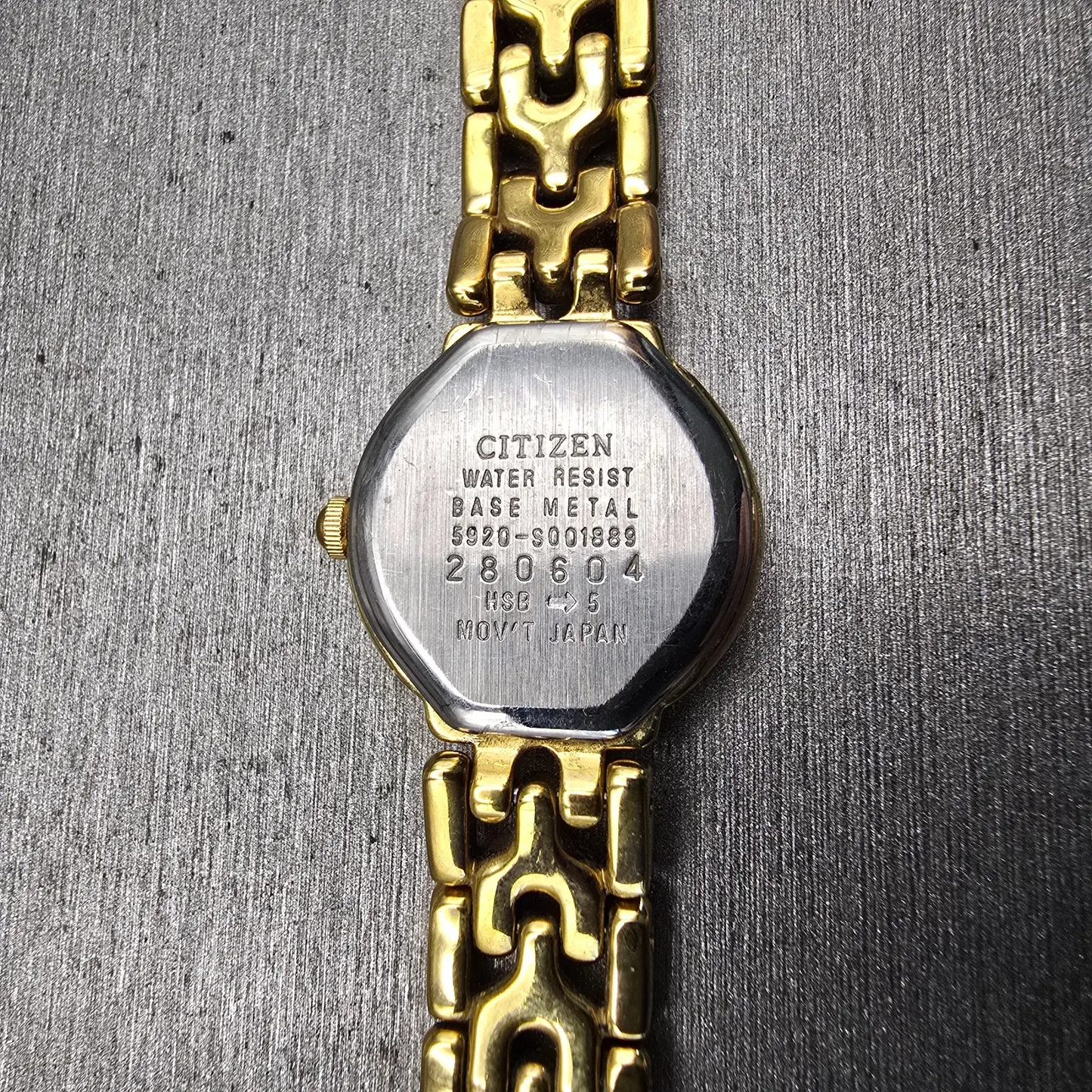 Citizen Watch Women 19mm Ivory Dial Gold Tone Round 5920-S001889 New Battery10