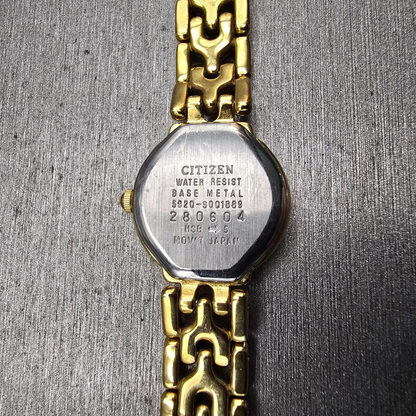 Citizen Watch Women 19mm Ivory Dial Gold Tone Round 5920-S001889 New Battery10