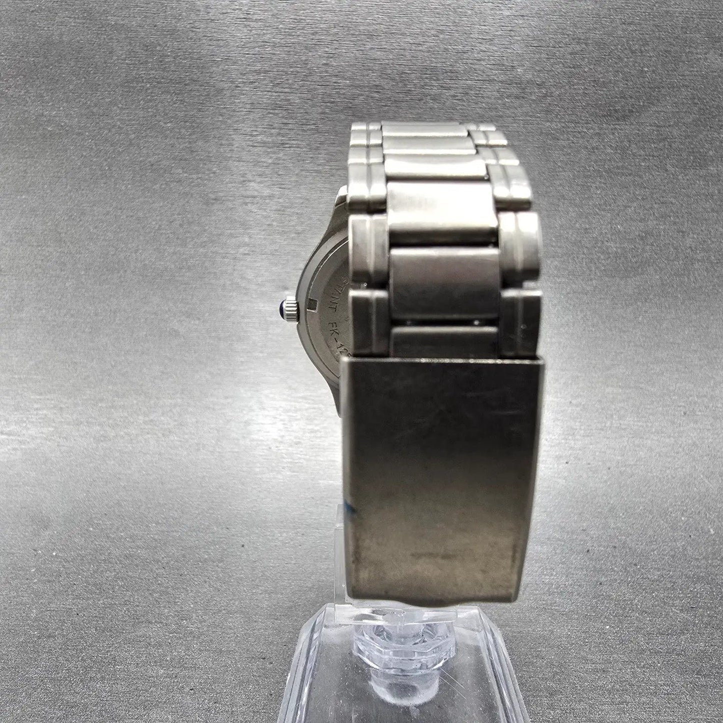 Elgin Solar Watch Men 36mm MOP Dial Titanium Daydate Round FK-1251 Runs7