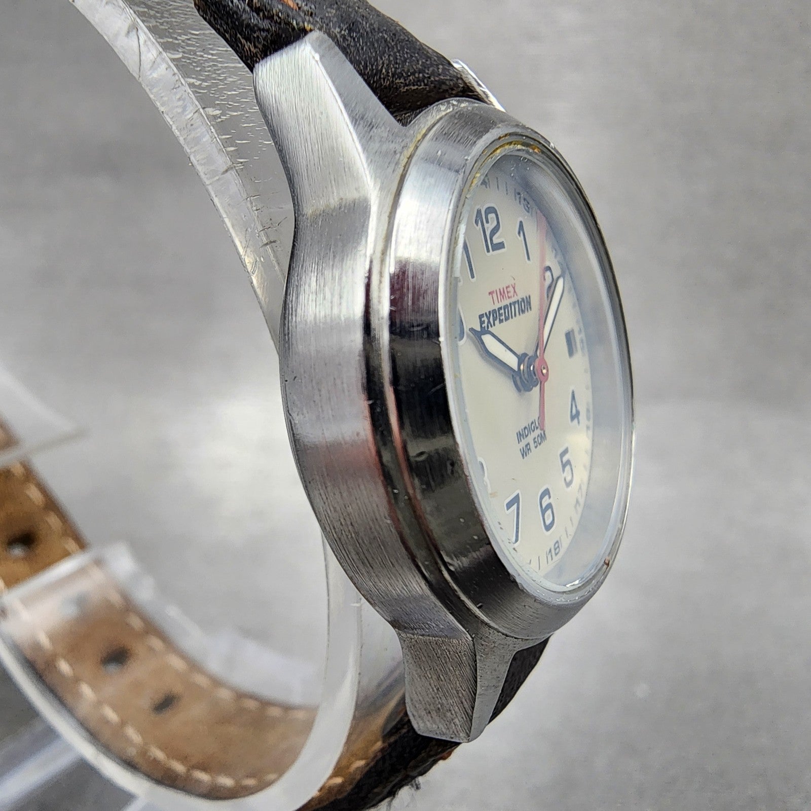 Timex Expedition Watch Women 26mm Cream Dial Silver Tone Date Round New Battery3