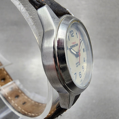 Timex Expedition Watch Women 26mm Cream Dial Silver Tone Date Round New Battery3