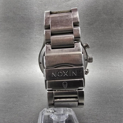 Nixon 51-30 Chronograph Watch Men 51mm White Dial Steel Date Round New Battery7
