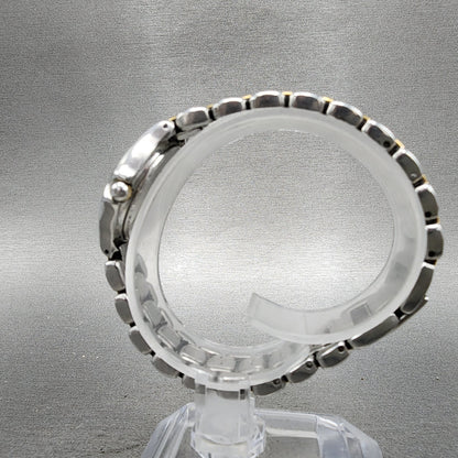 Seiko SQ 50 Watch Women 25mm White Dial Two Tone Date 7n820301 New Battery6