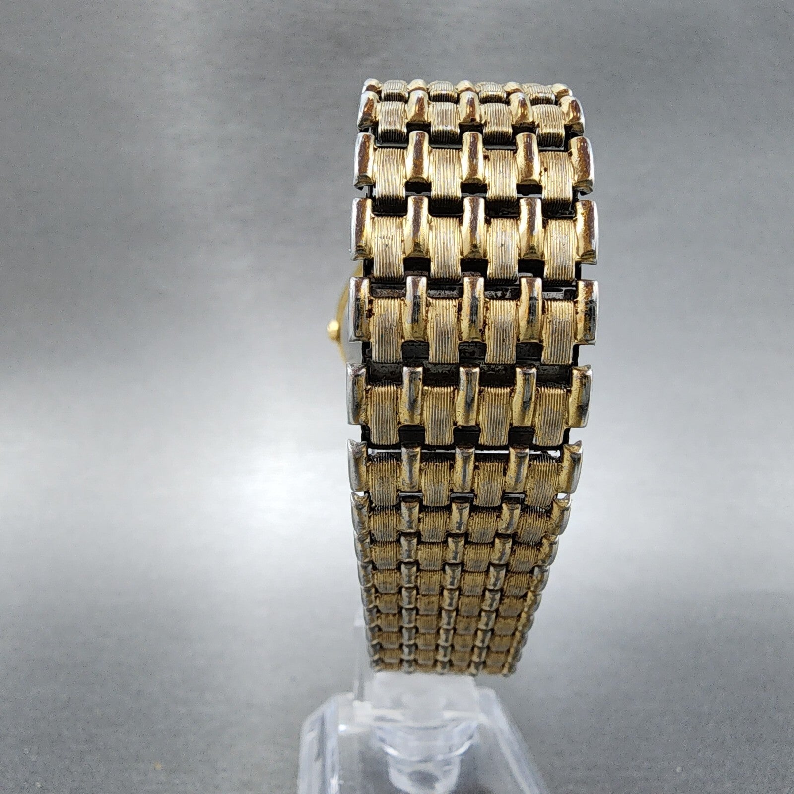 Seiko SQ Watch Men 33mm Champagne Dial Gold Tone Daydate 5h237b09 New Battery7