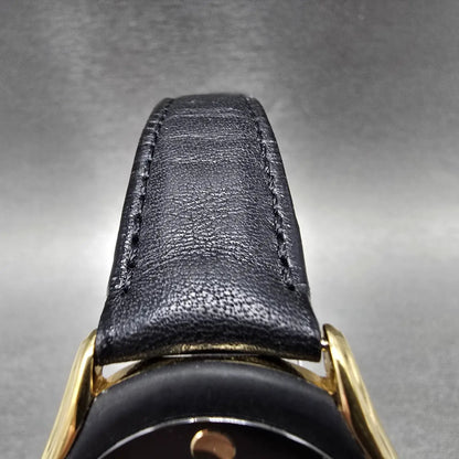 Movado Museum Watch Men 33mm Black Dial Gold Tone Round 88-64-860N New Battery5