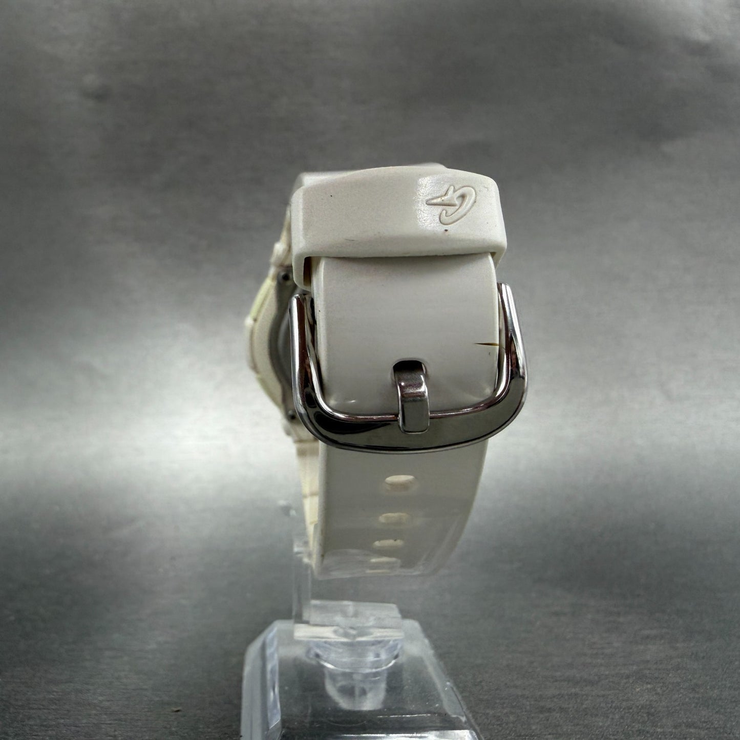 Casio Baby-G Watch Women 38mm White Dial White Case Round BGA-100 New Battery AB7