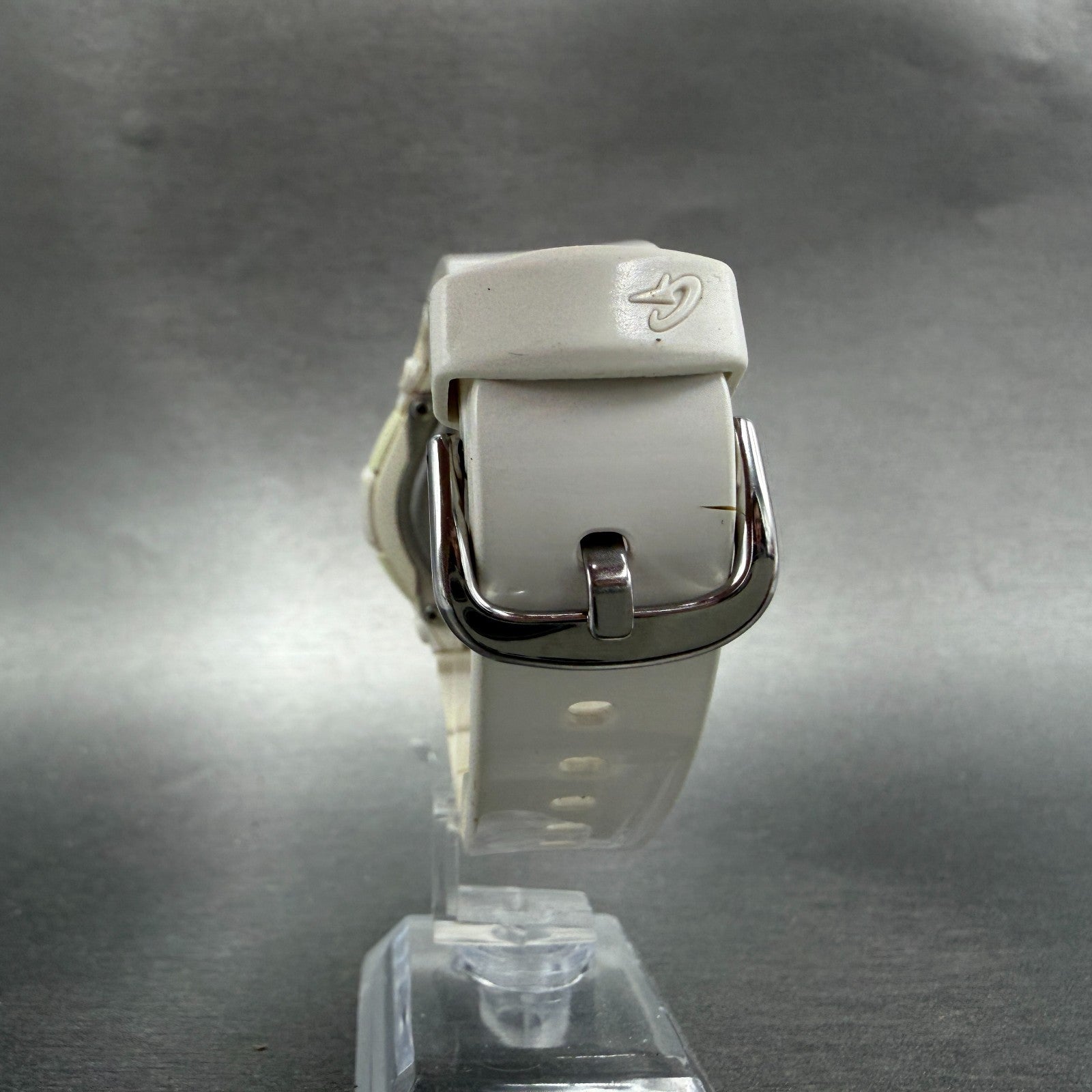 Casio Baby-G Watch Women 38mm White Dial White Case Round BGA-100 New Battery AB7