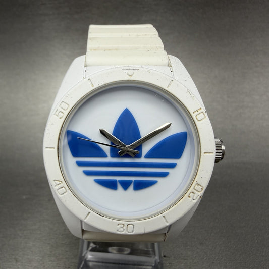 Adidas Santiago Watch Men 43mm White Dial White Tone Round  ADH2824 New Battery0