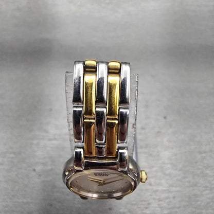 Seiko Watch Women 20mm Silver Dial Two Tone Round 1N00-0G69 New Battery Vintage4