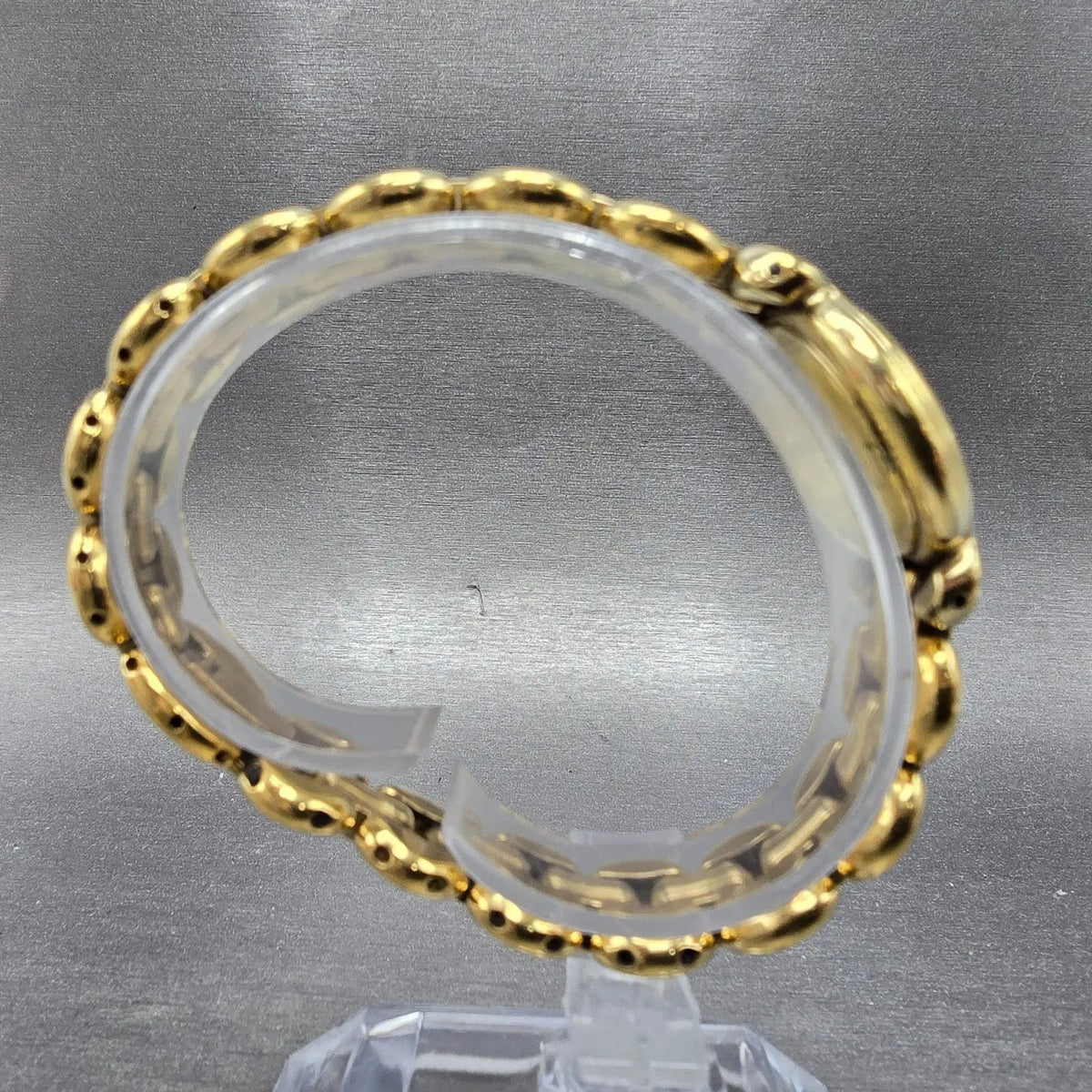 Raymond Weil Watch Women 24mm Gold Dial Gold Plated Round 5355 New Battery8