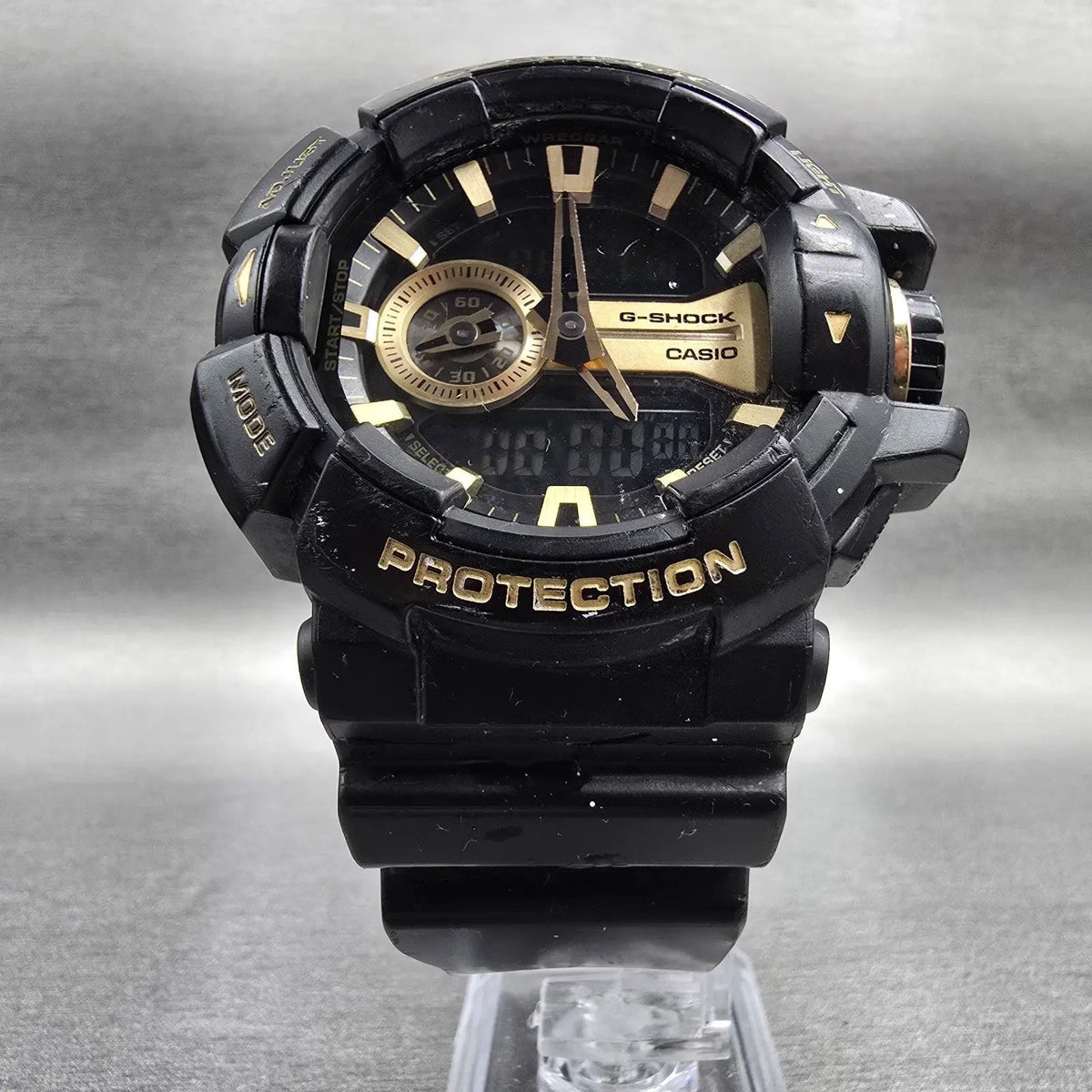 Casio G-Shock GA-400GB Watch Men 52mm Black Gold Chrono Alarm New Battery5