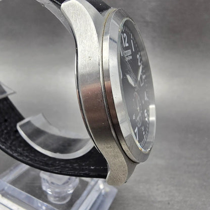 Citizen Eco-Drive Watch Men 43mm Black Dial Silver Date B690-S066387 Runs JP3