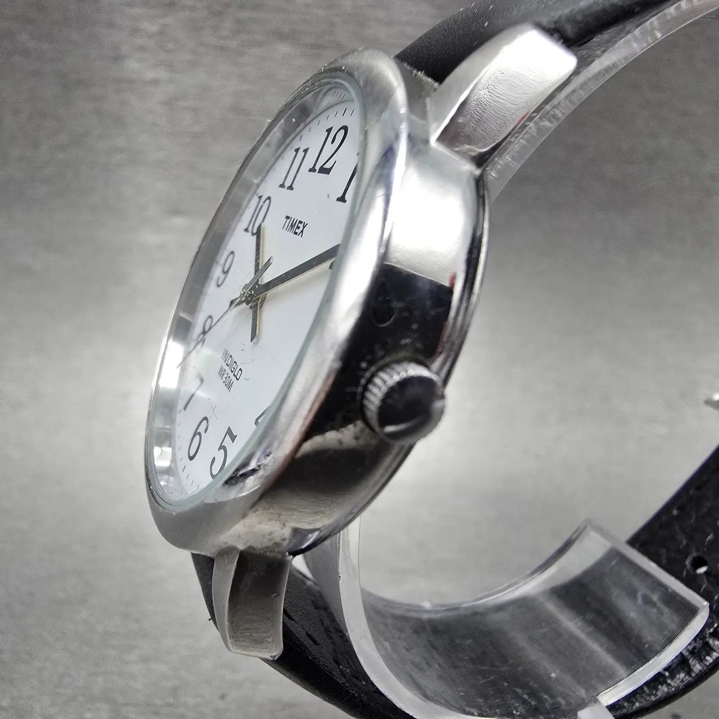 Timex Easy Reader Watch Men 35mm White Dial Silver Tone Round New Battery NJN2