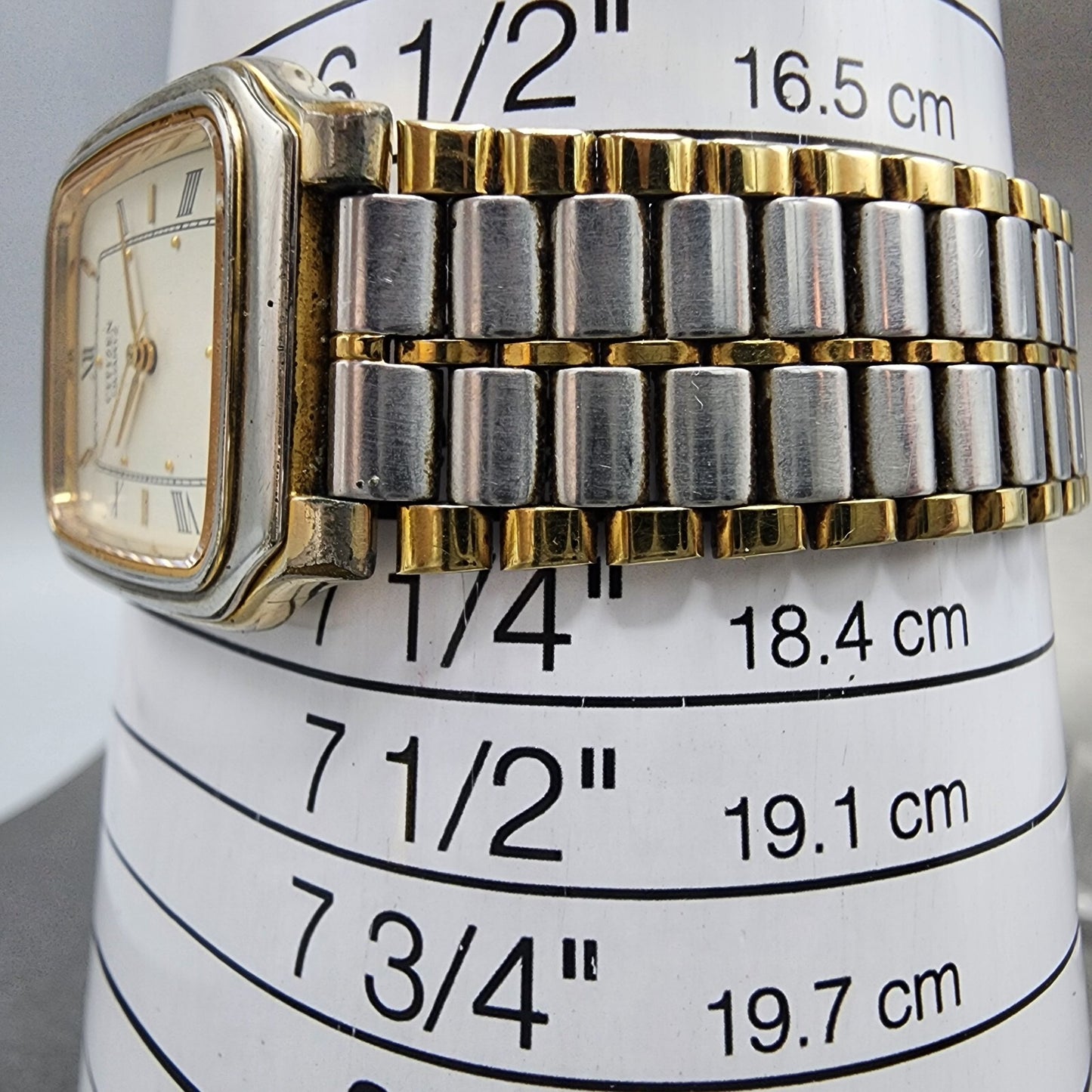 Citizen Tank Watch Women 27mm White Dial Two Tone 4630E60639 New Battery10