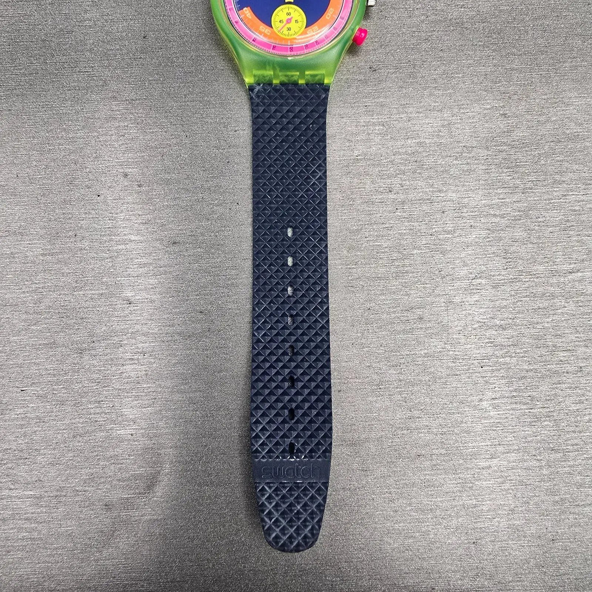 Swatch Chrono Grand Prix Watch Men 37mm Blue Dial Yellow Case SCJ101 New Battery5