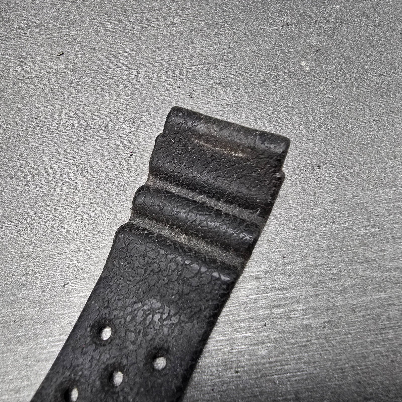 Seiko 22mm Dive Watch Band Black Two Piece Japan Made Vintage4