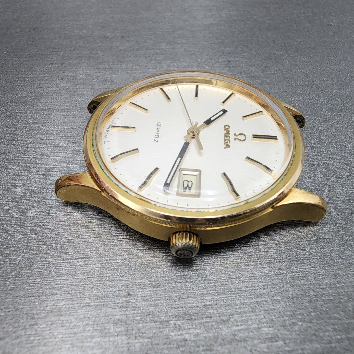 Omega Constellation Watch Men 36mm Champagne Dial Gold Plated Date Cal 1342 Runs5