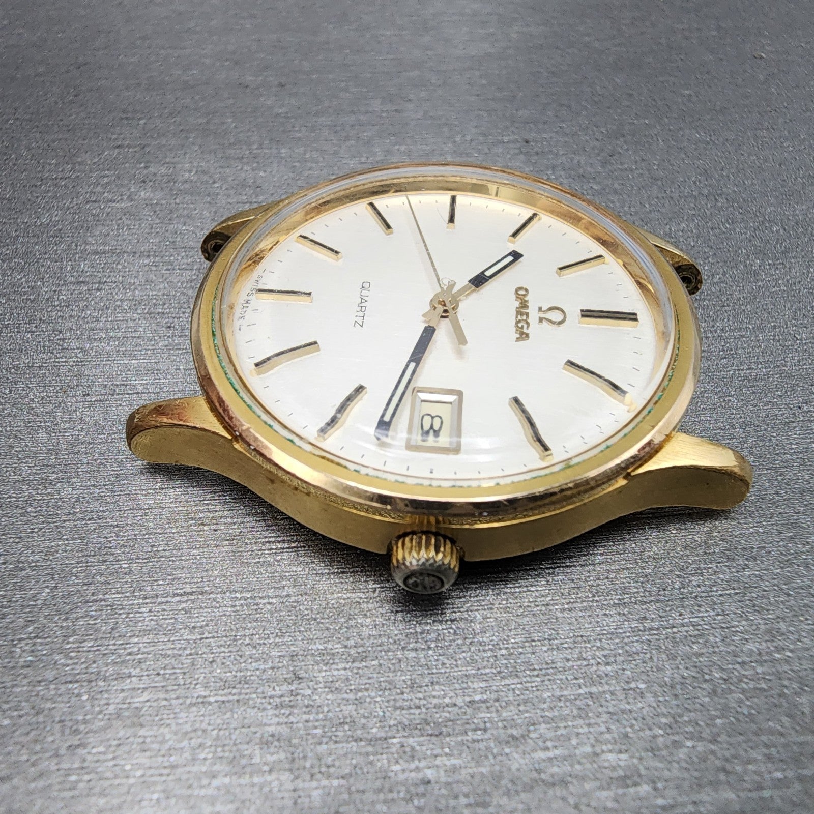 Omega Constellation Watch Men 36mm Champagne Dial Gold Plated Date Cal 1342 Runs5