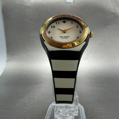 Kate Spade Rumsey Watch Women 31mm White Dial Black Case Round New Battery5
