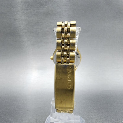 Citizen CQ President Watch Women 26mm MOP Dial Gold Tone Daydate Round New Batt7