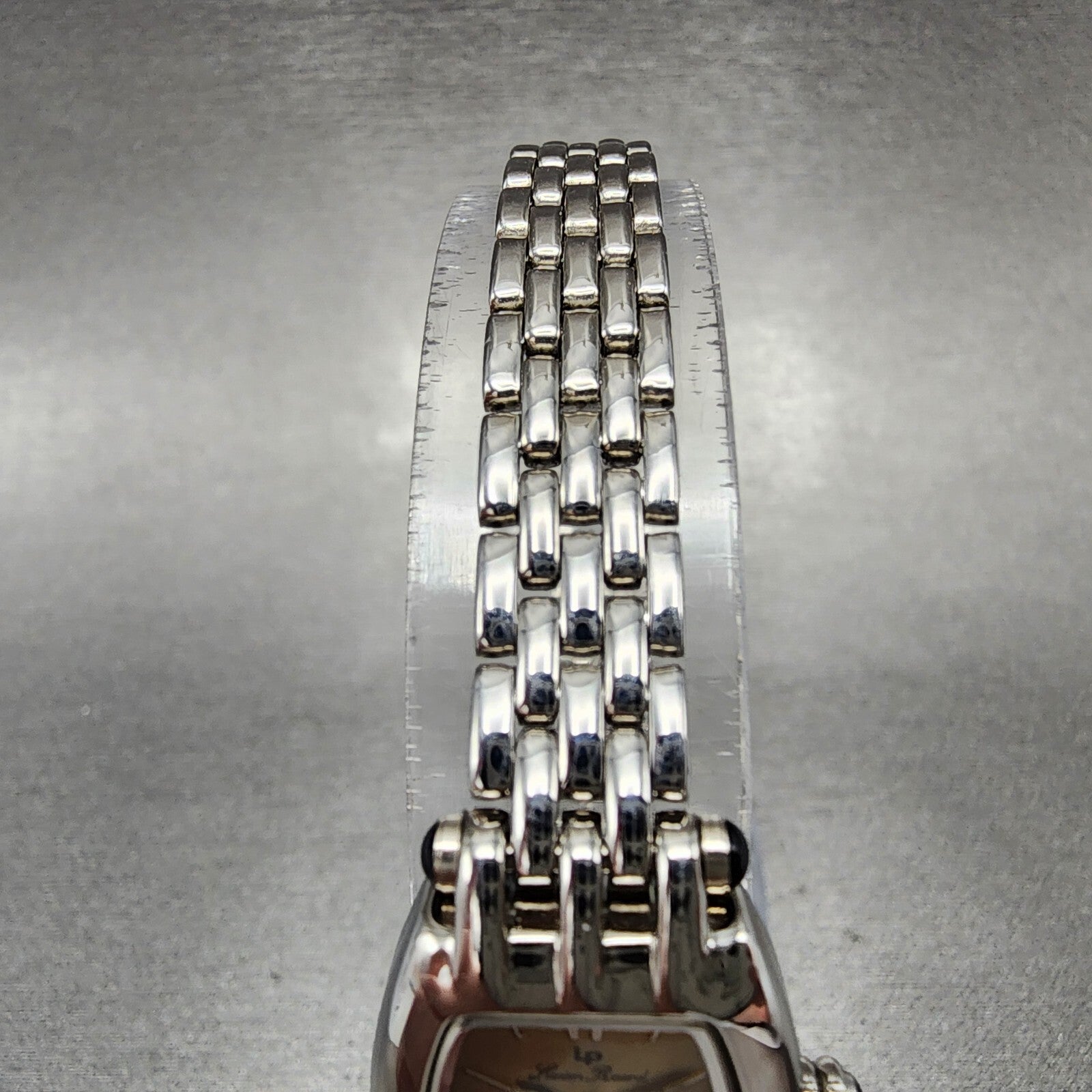 Lucien Piccard Watch Women 18mm Brown Dial Silver Tone Rectangle New Battery4