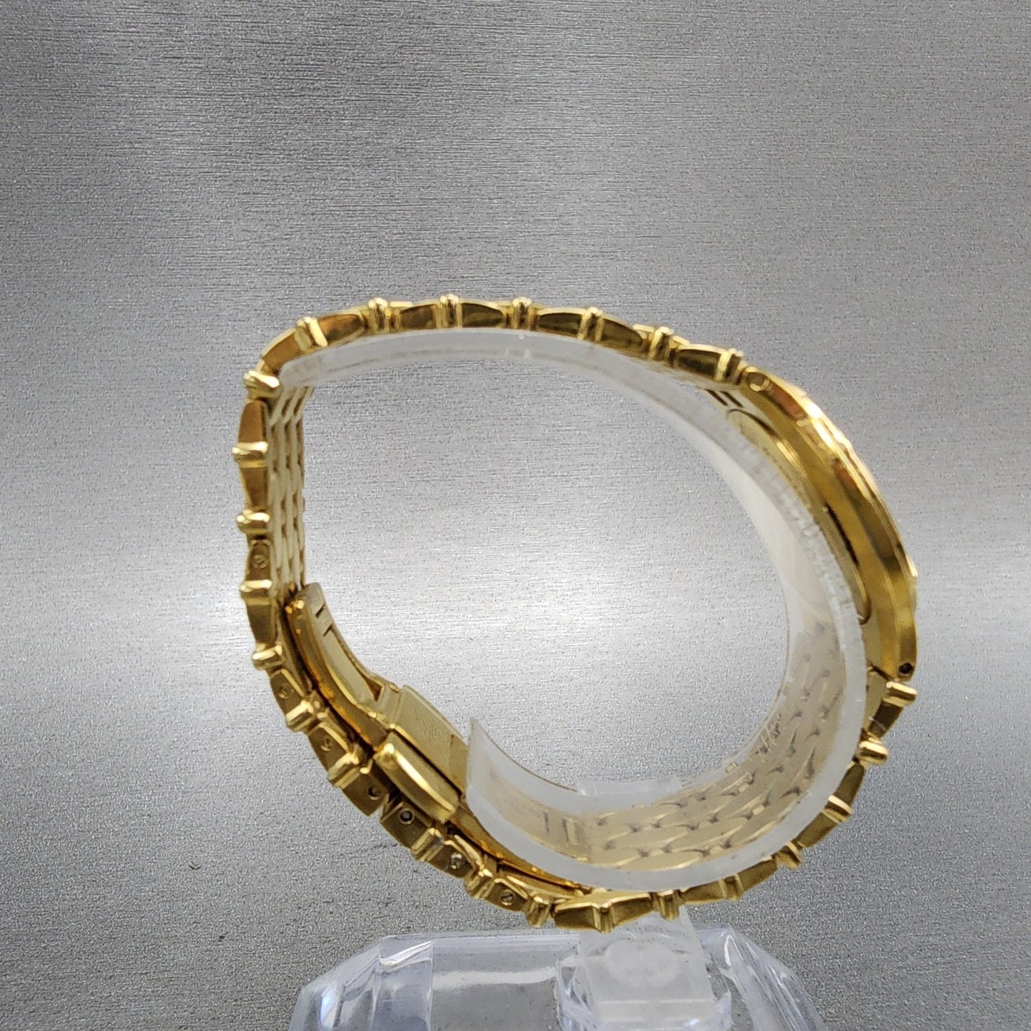 Wittnauer Watch Women 25mm MOP Dial Gold Tone Diamond Bezel Round New Battery8