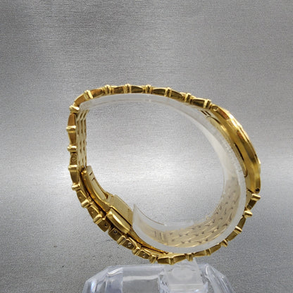 Wittnauer Watch Women 25mm MOP Dial Gold Tone Diamond Bezel Round New Battery8