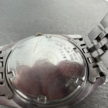 Seiko SQ President Watch Men 36mm Silver Dial Two Tone Daydate Round New Battery9
