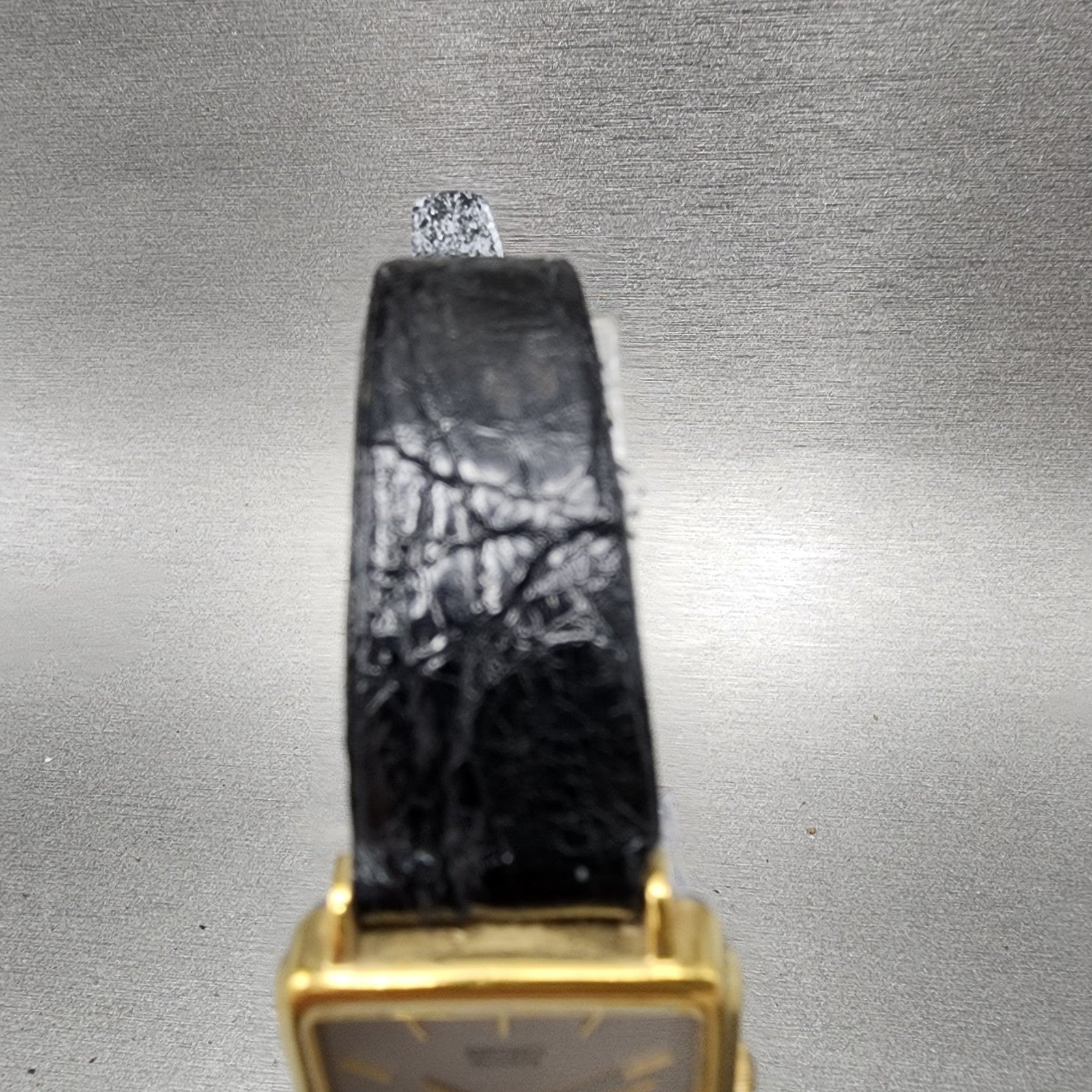 Seiko Watch Women 24mm Gray Dial Gold Tone Rectangle 433350 New Battery4