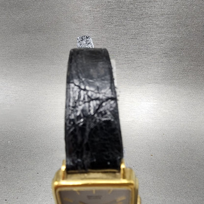 Seiko Watch Women 24mm Gray Dial Gold Tone Rectangle 433350 New Battery4