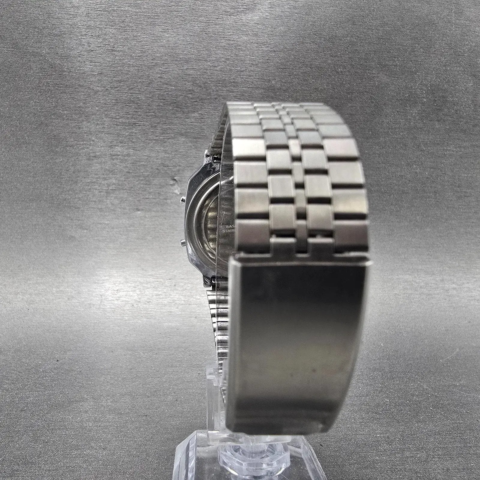 Timex Digital Watch Men 33mm Silver Alarm Chronograph New Battery Vintage7